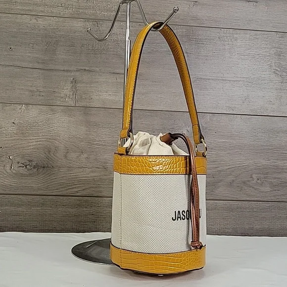 Jason Wu Canvas Leather Bucket Shoulder Bag - Picture 3 of 12
